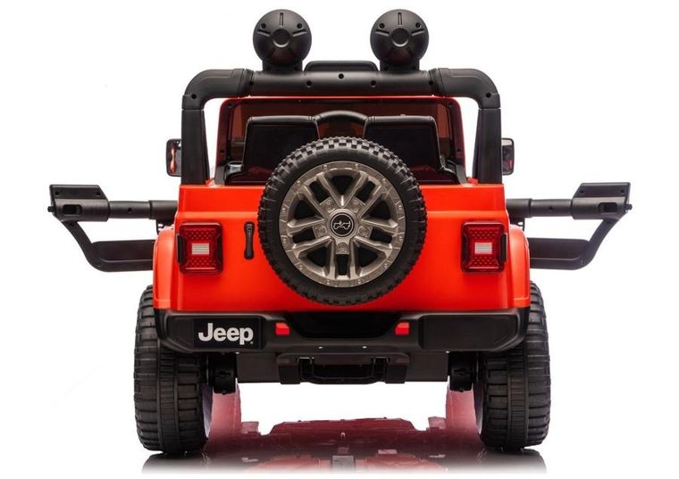 Lean Cars, Jeep Rubicon, pojazd na akumulator 4-4, DK-JWR556 4-200W 24V, pomarańczowy