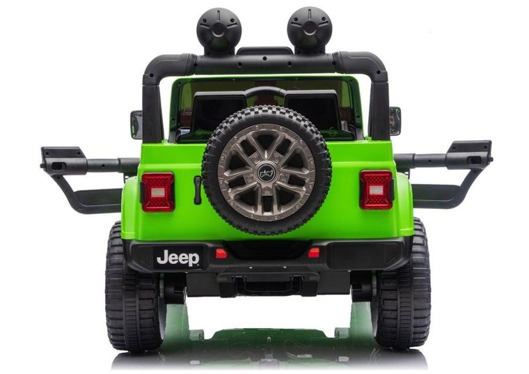 Lean Cars, Jeep Rubicon, pojazd na akumulator 4-4, DK-JWR556 4-200W 24V, zielony