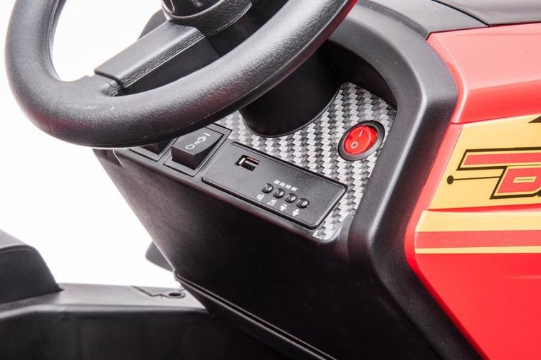 Lean Cars, traktor, pojazd na akumulator, BLT-206, czerwony