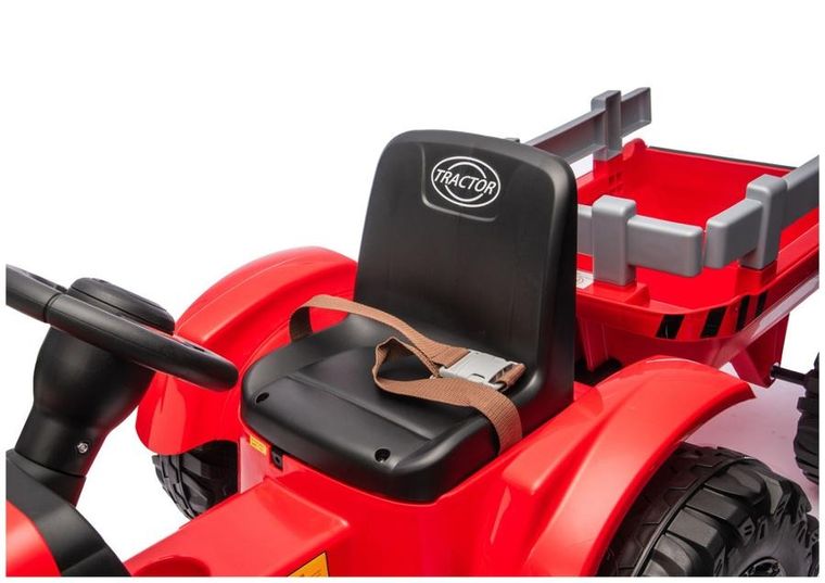 Lean Cars, traktor z przyczepą, pojazd na akumulator, CH9959B 24V, czerwony