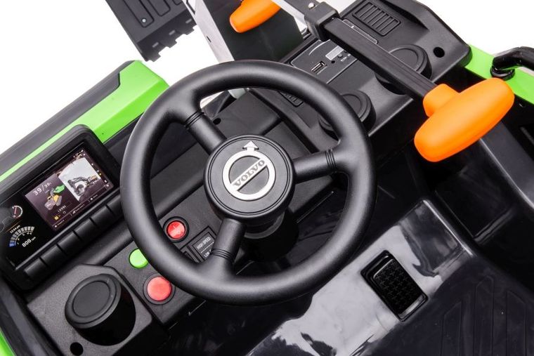 Lean Cars, Volvo, koparka, pojazd na akumulator, DK-VE888, zielony