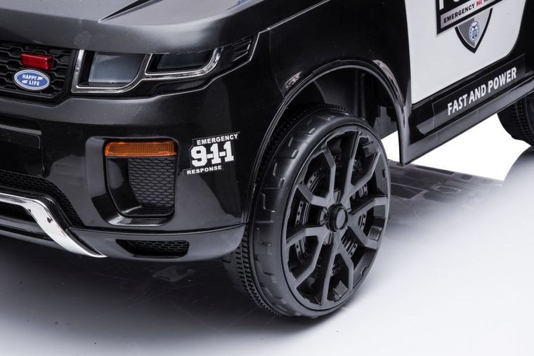 Lean Toys, BBH-021, Policja, pojazd na akumulator, czarny