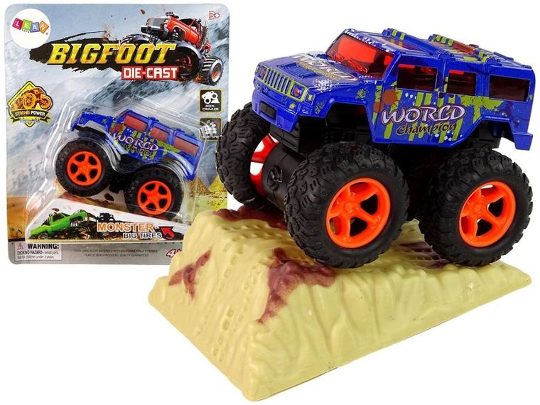 Lean Toys, BigFoot Die-Cast, pojazd z napędem i rampą, 1 szt.