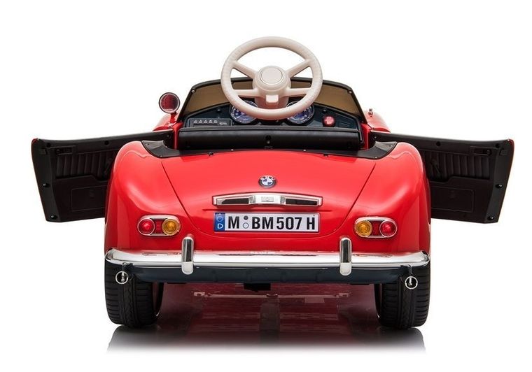 Lean Toys, BMW Retro, pojazd na akumulator, czerwony lakierowany