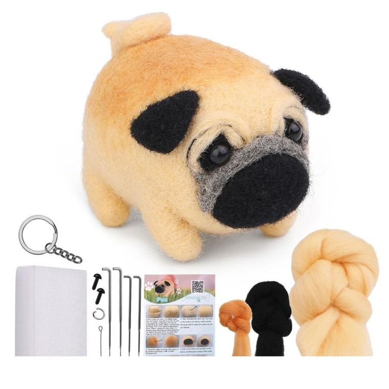 Lean Toys, zestaw kreatywny do filcowania DIY, zwierzak, 1 szt.