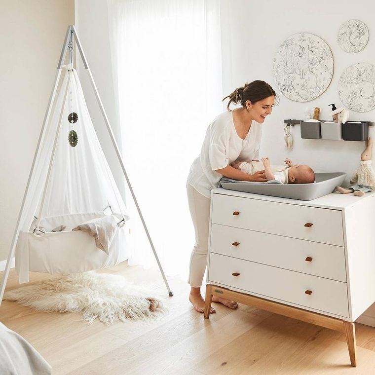 Leander, Matty, mata do przewijania, perłowy szary