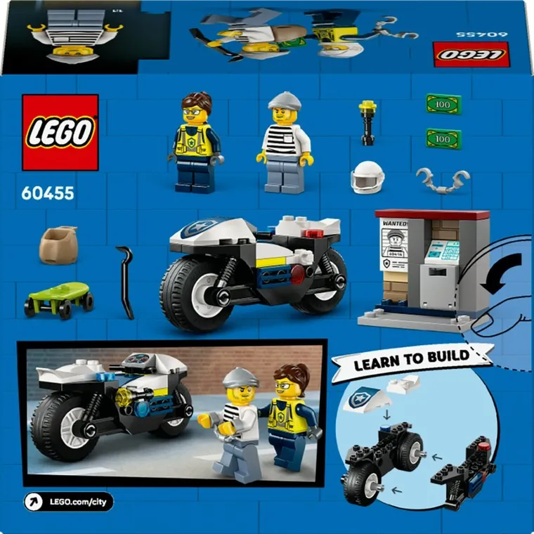 LEGO City, Pościg na motocyklu policyjnym, 60455