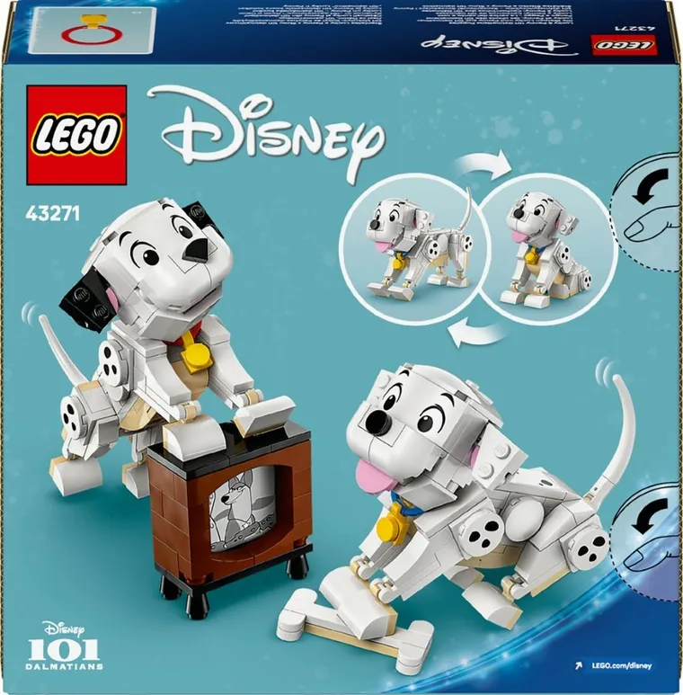 LEGO Classic Disney, 101 dalmatyńczyków - Szczeniaczki Szczęściarz i Penny, 43271