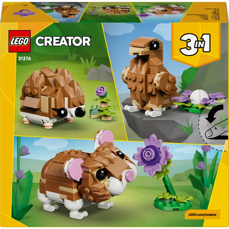 LEGO Creator, Uroczy chomik z kwiatkiem, 31376