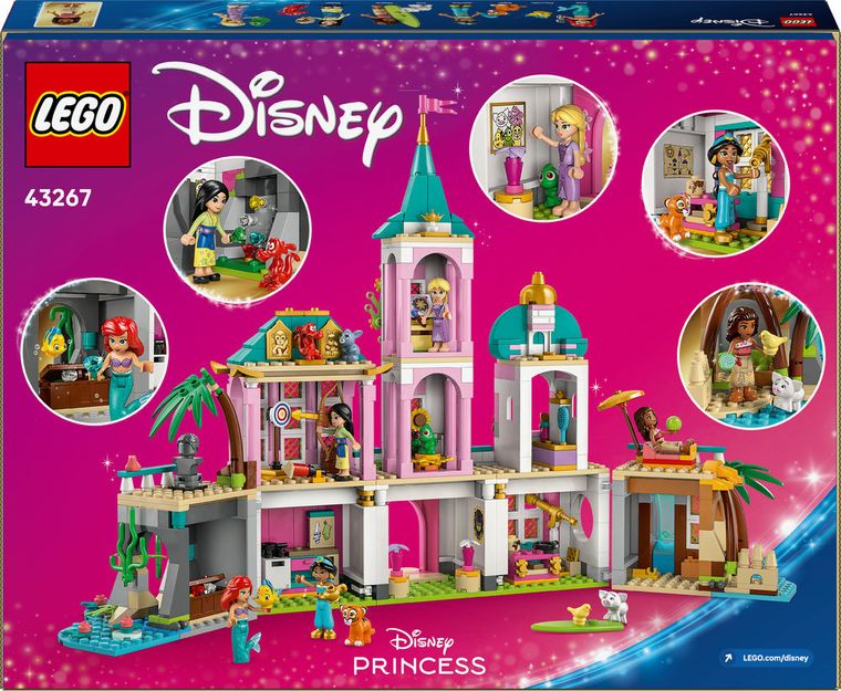 LEGO Disney Princess, Zamek księżniczek i królewskie zwierzaki, 43267