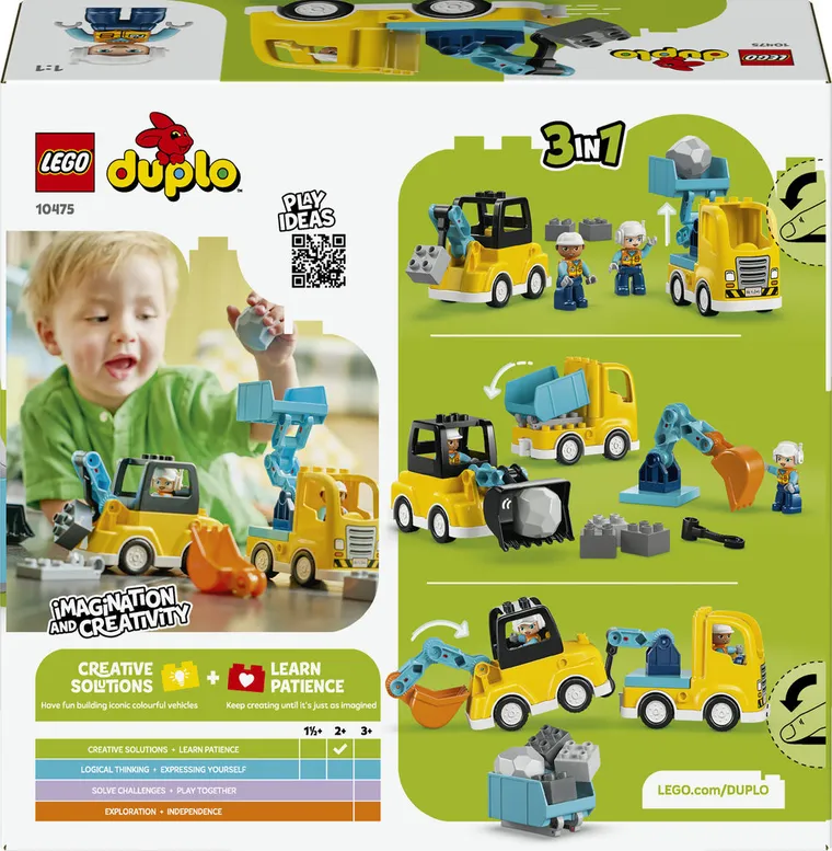 LEGO DUPLO, Maszyny budowlane 3 w 1, 10475