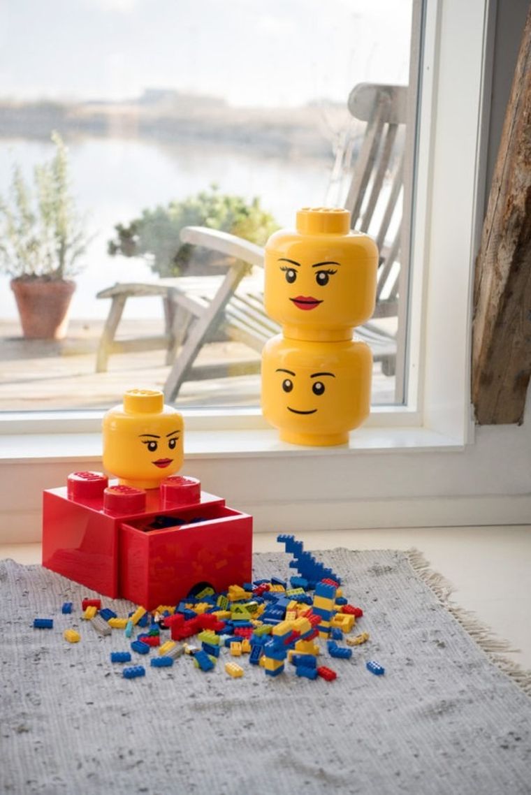 LEGO, duża głowa, chłopiec, pojemnik do przechowywania, rozmiar L
