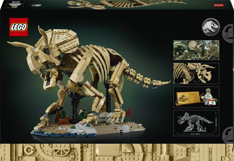 LEGO Jurassic World, Szkielety dinozaurów: triceratops, 77985