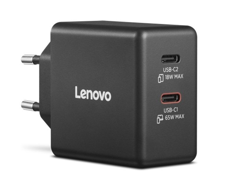 Lenovo, zasilacz, 65W, GaN Dual USB-C, 40AW065BEU