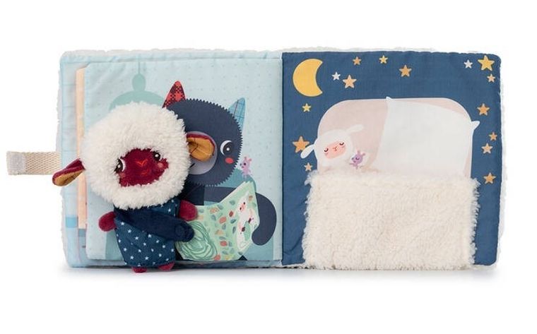 Lilliputiens, Dobranoc, Owieczka Yvon, książeczka aktywizująca z mini-przytulanką, 12m+