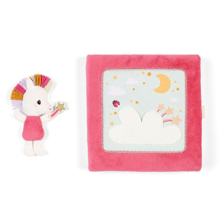 Lilliputiens, Jednorożec Lena, Strażniczka snów, książeczka aktywizująca z mini przytulanką, 18m+