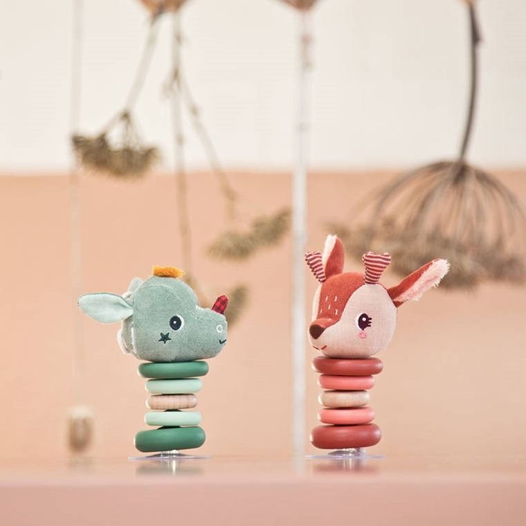 Lilliputiens, Smok Joe, grzechotka z przyssawką, 6m+