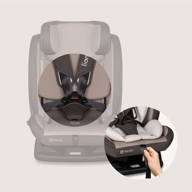 Lionelo, Aart, i-Size, fotelik samochodowy, beige latte, 40-150 cm