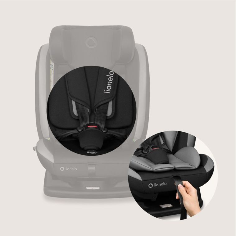 Lionelo, Aart, i-Size, fotelik samochodowy, grey graphite, 40-150 cm