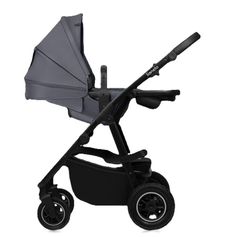 Lionelo, Amber Plus, wózek wielofunkcyjny 3w1, Grey Graphite