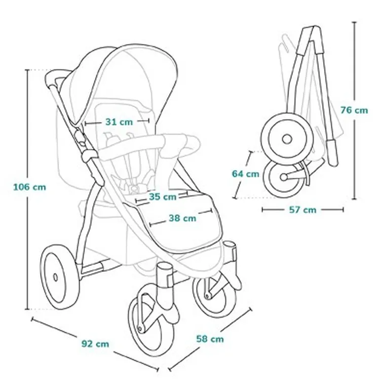 Lionelo, Annet Plus, wózek spacerowy, Concrette