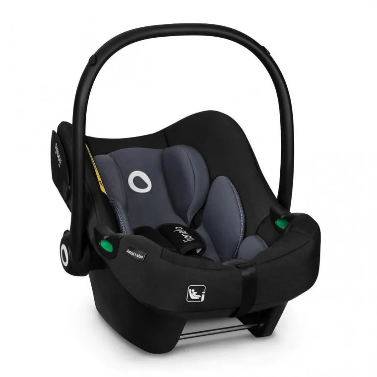 Lionelo, Astrid, I-size, fotelik samochodowy, Black Grey, 40-87 cm
