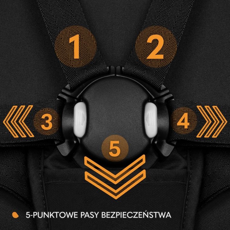 Lionelo, Azura, wózek spacerowy, Black Onyx