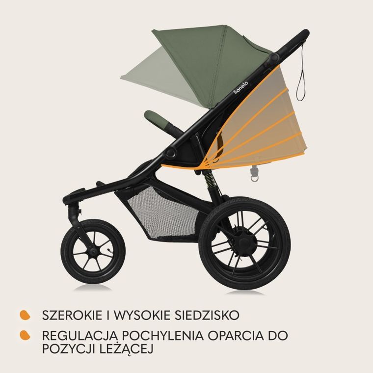 Lionelo, Azura, wózek spacerowy, Green forest