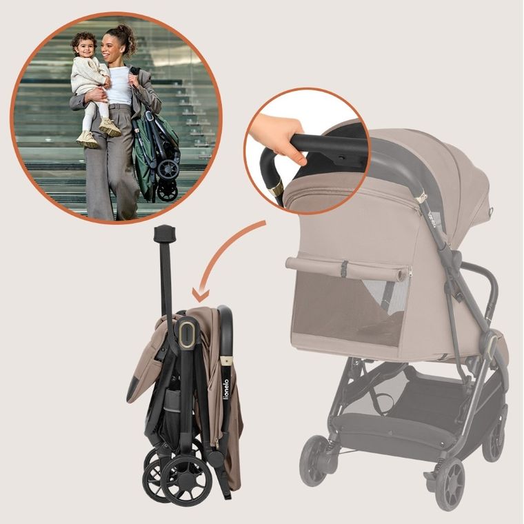 Lionelo, Bess, wózek spacerowy, beige sand