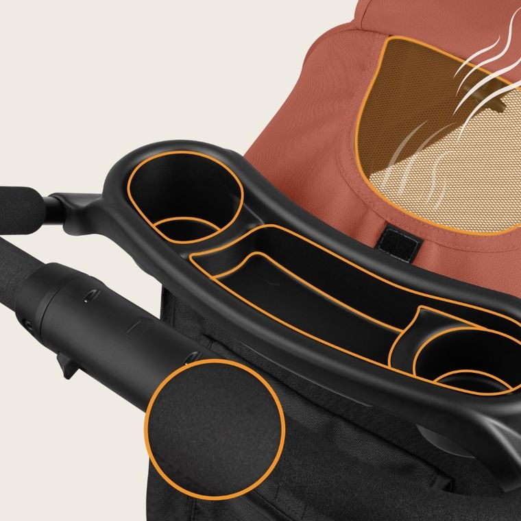 Lionelo, Emma Plus, wózek spacerowy, Coral Pink