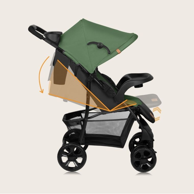 Lionelo, Emma Plus, wózek spacerowy, Green Emerald