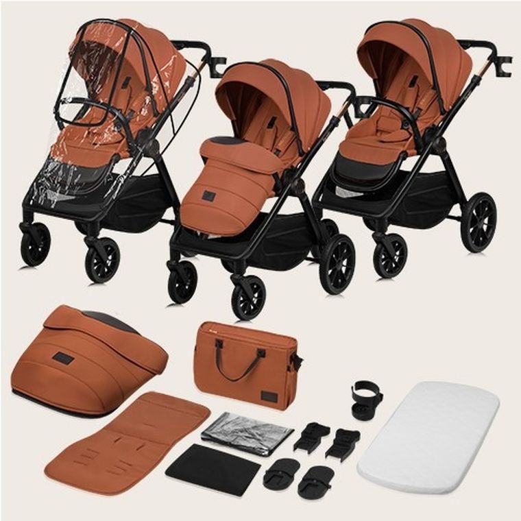 Lionelo, Layla, wózek wielofunkcyjny, 2w1, Brown Rurst