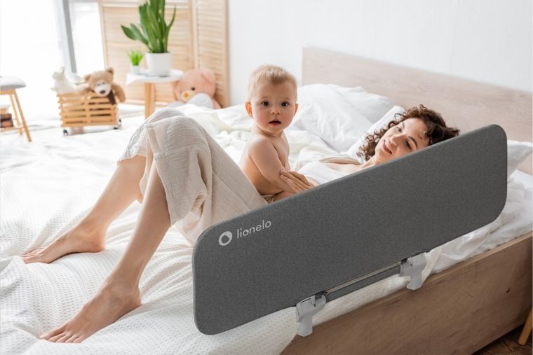 Lionelo, Lora, barierka ochronna do łóżka, Beige Sand