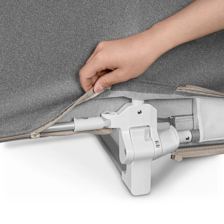 Lionelo, Lora, barierka ochronna do łóżka, składana, Grey Stone