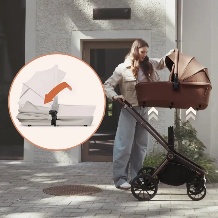 Lionelo, Mika Plus, wózek wielofunkcyjny, 3w1, Beige Sand