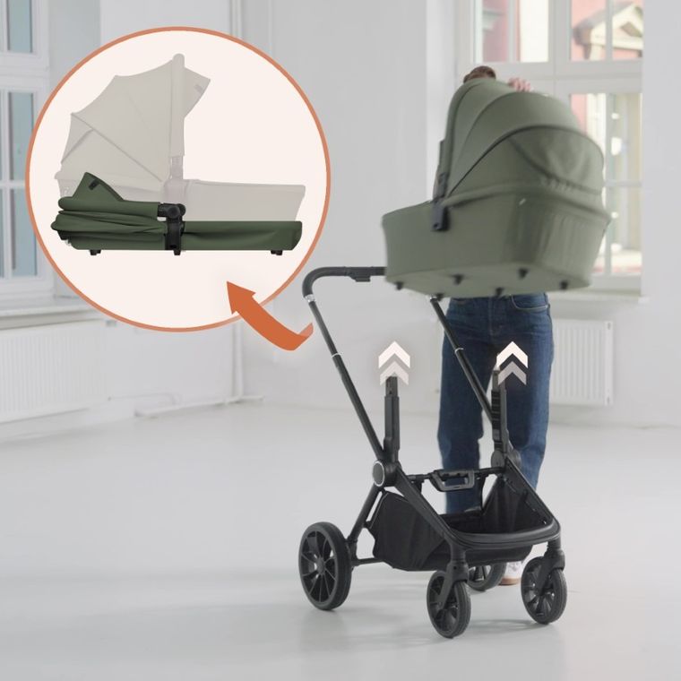 Lionelo, Mika Plus, wózek wielofunkcyjny, 3w1, Brown Rust