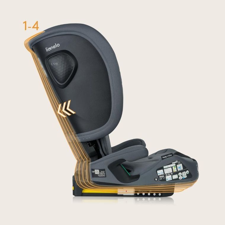 Lionelo, Nelly, fotelik samochodowy, i-Size, Grey Graphite, 76-150 cm