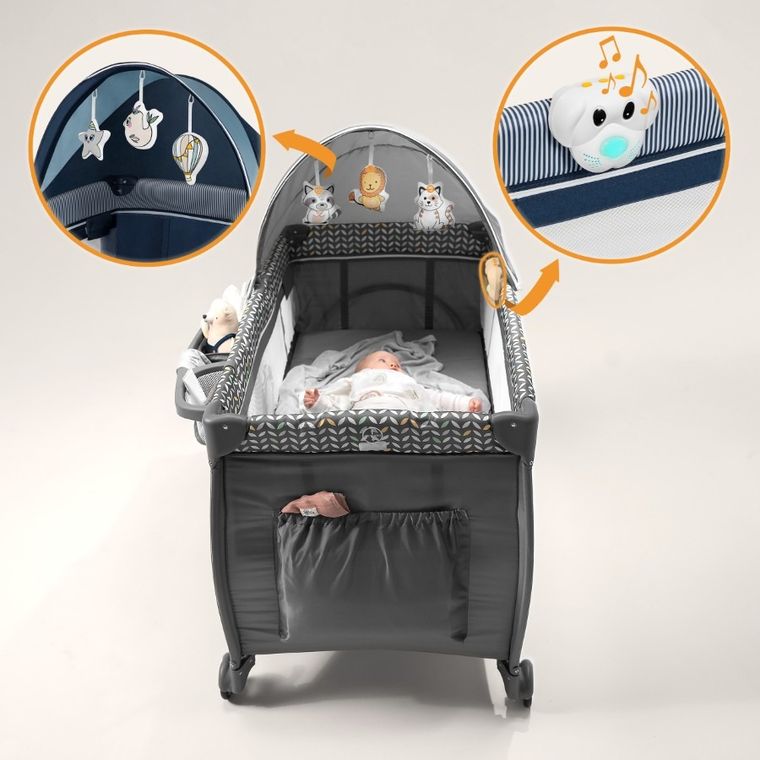 Lionelo, Sven Plus, łóżeczko turystyczne, Blue Navy