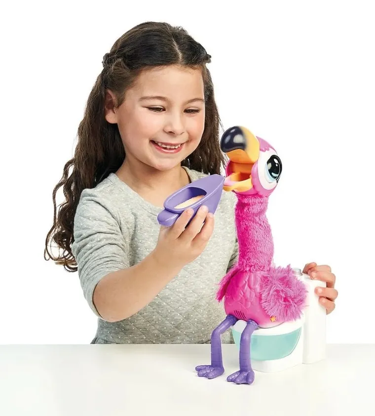 Little Live Pets, Gotta Go Flamingo, różowy flaming, zabawka interaktywna robiąca kupkę