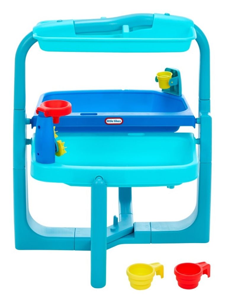 Little Tikes, Easy Store, stół wodny z akcesoriami, niebieski