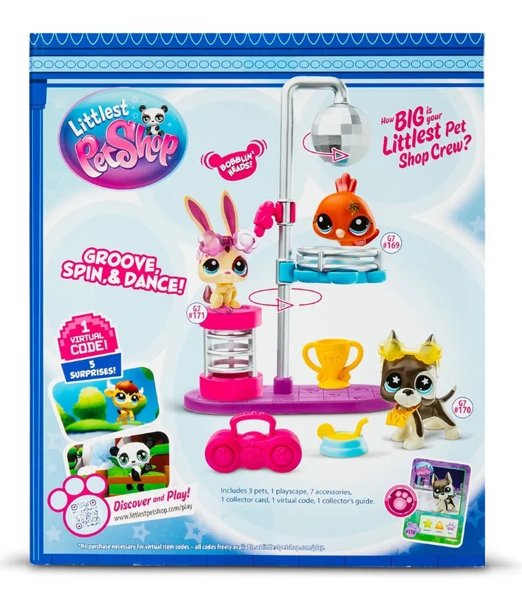 Littlest Pet Shop, Disco, zestaw 3 figurek
