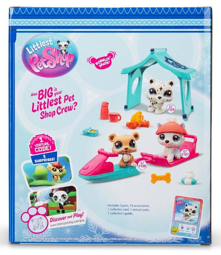 Littlest Pet Shop, Śnieżny Dzień, zestaw 3 figurek