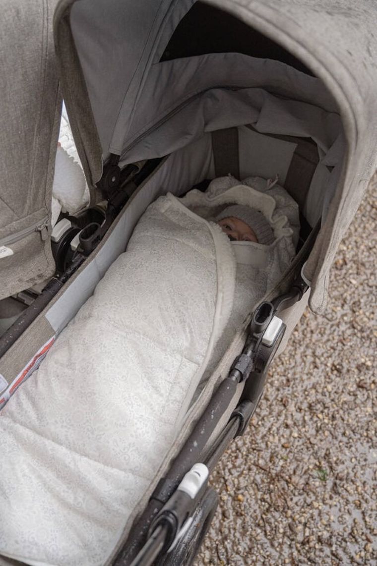 Lodger, Folklore Taslon Drizzle, wielofunkcyjny otulacz z polarem, wodoodporny, szary