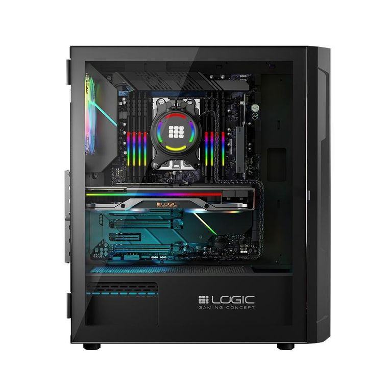 Logic Concept, Aramis ARGB Midi, obudowa komputerowa, USB 3.0, czarna