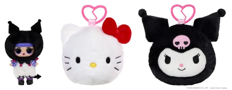 L.O.L. Surprise, Loves Hello Kitty, Reversible Plush, mini laleczka w pluszowym etui, 1 szt.