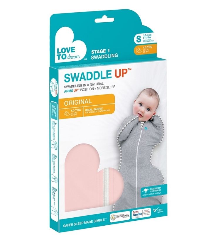 Love to Dream, Swaddle Up, otulacz, śpiworek, etap 1, 1.0 TOG, dusty pink, rozmiar S