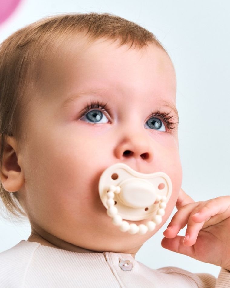 LUU Kids, smoczek pozycjonujący, American Cream, 3-6m