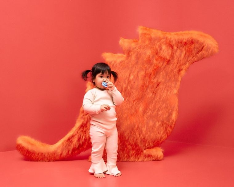 LUU Kids, smoczek pozycjonujący, Greek Sky, 0-3m