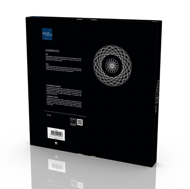 Lyngby Glas, talerz Sorrento, 30 cm, niebieski