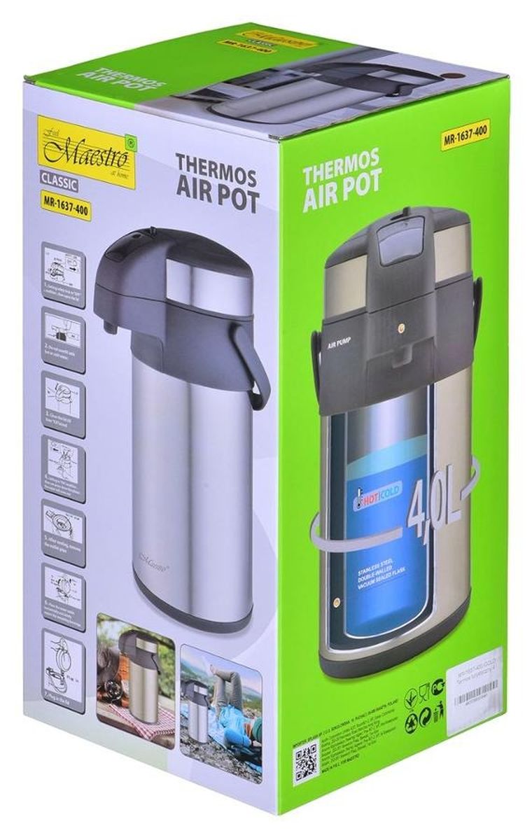 Maestro, termos turystyczny, złoty, 4l